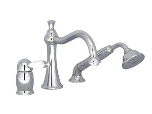 Смеситель для ванны с 3 отверстиями и ручным душем