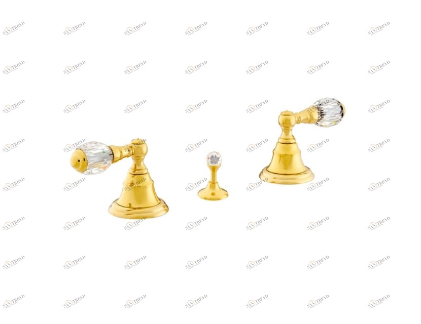 037622.000.50 Биде с тремя отверстиями и кристаллами сваровски Яркий хром Mestre Pacifica