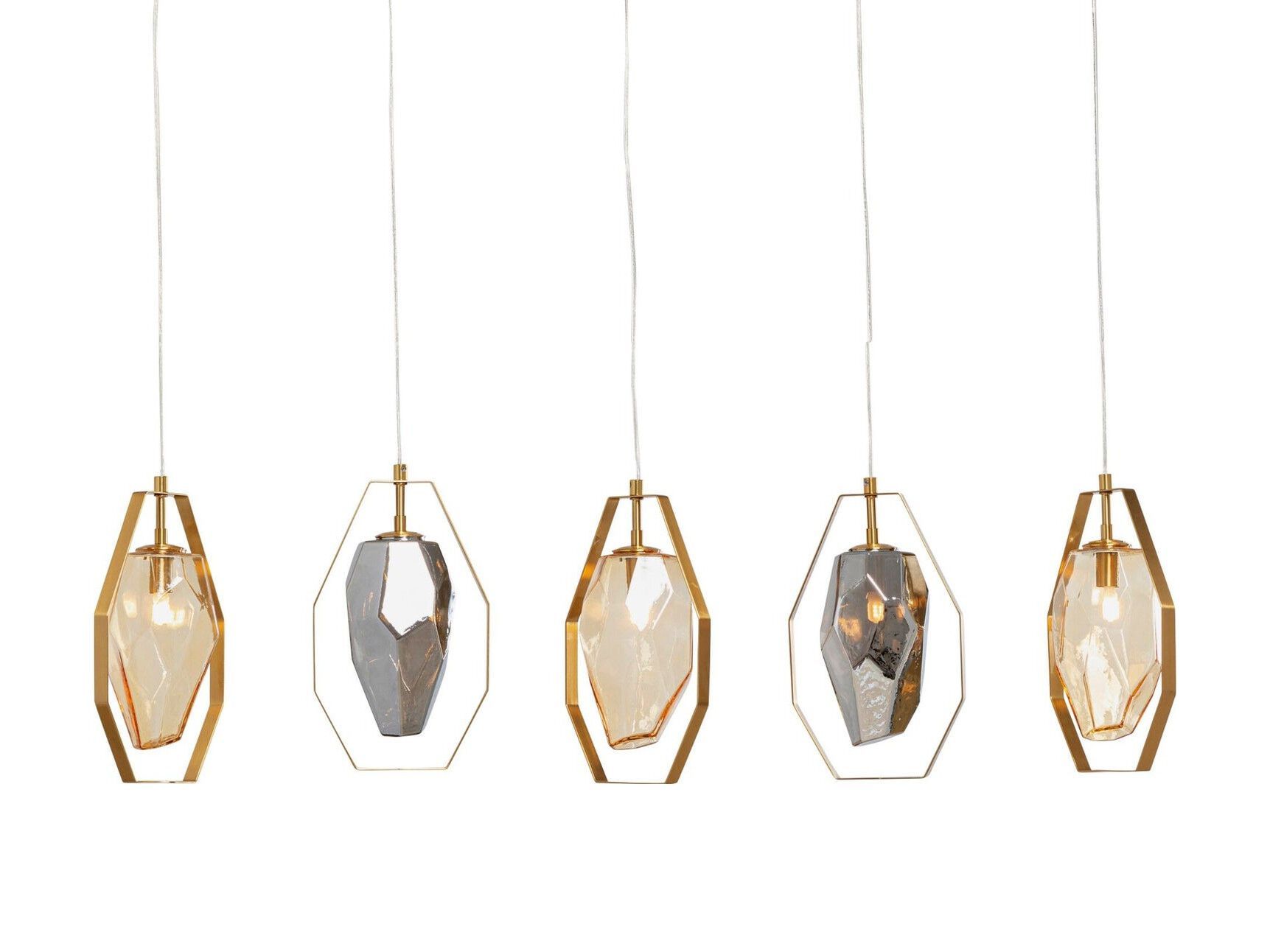 Подвесной светильник из стали и стекла KARE Design DIAMOND FEVER DINING BRASS ARCH-00134799 - Вид №2