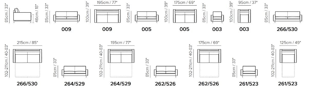 Кресло-кровать с подлокотниками Natuzzi Italia Capriccio ARCH-00110723 - Вид №5