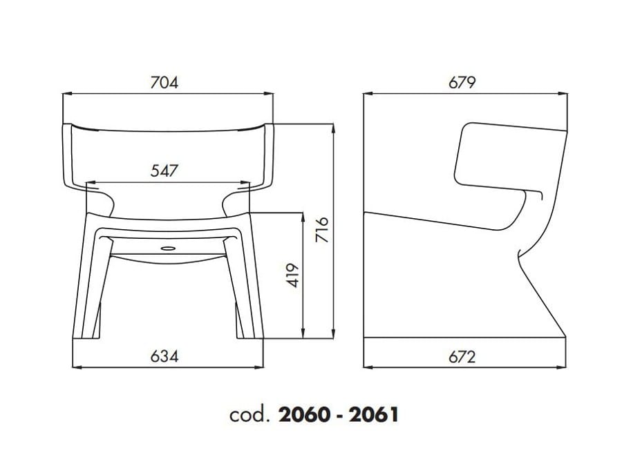 Кресло из полиэтилена с подлокотниками ALMA DESIGN ARCH-00097205 - Вид №9