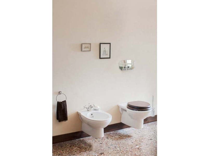 Фарфоровый подвесной туалет Gentry Home Викторианский ARCH-00023042 - Вид №1