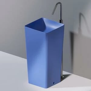 L506T0R0VT140 Раковина напольная ELITE SQUARE 420х420х870 мм без отверстия под смеситель Голубой матовый