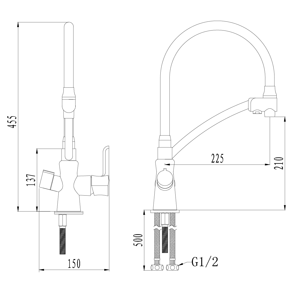 LM3070C-Red Смеситель Comfort для кухни с подключением к фильтру с питьевой водой LEMARK COMFORT - Вид №1