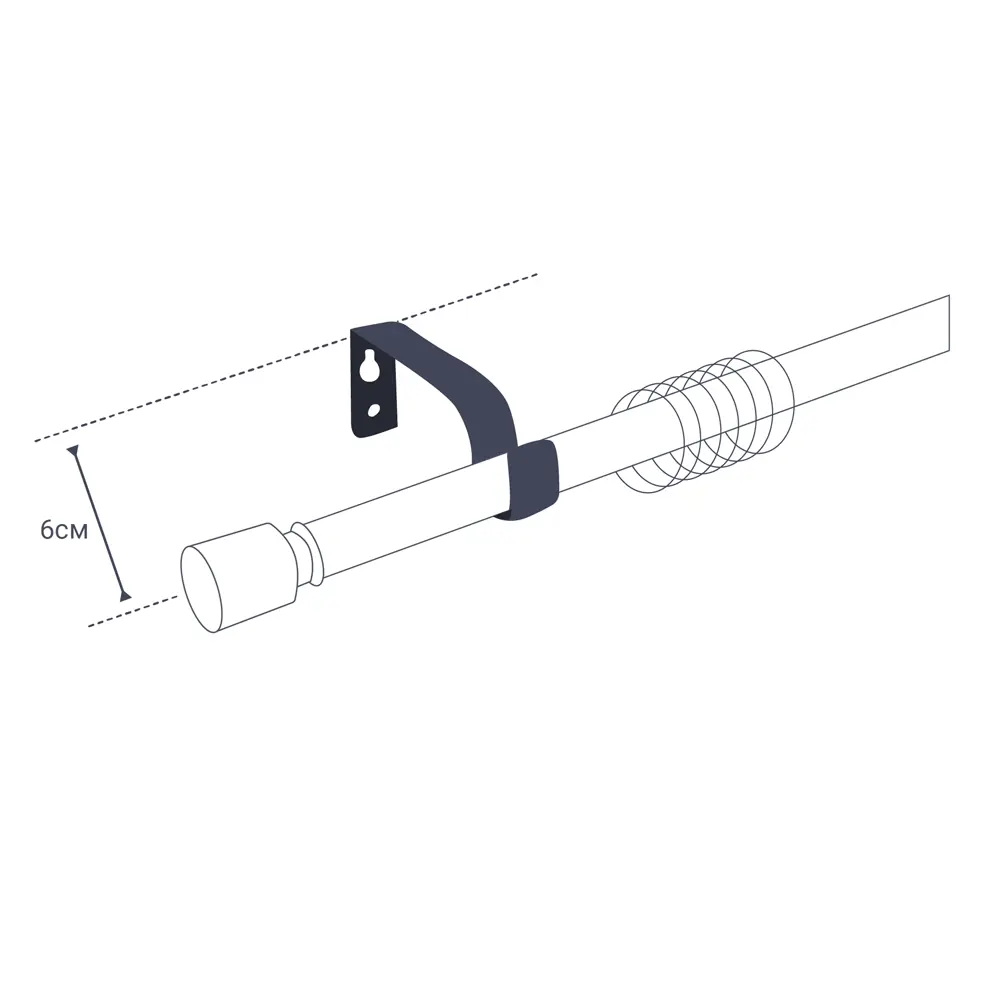 Карниз однорядный раздвижной Прованс 160-320 см металл цвет белый антик ORBIS STLM-2151524 - Вид №4