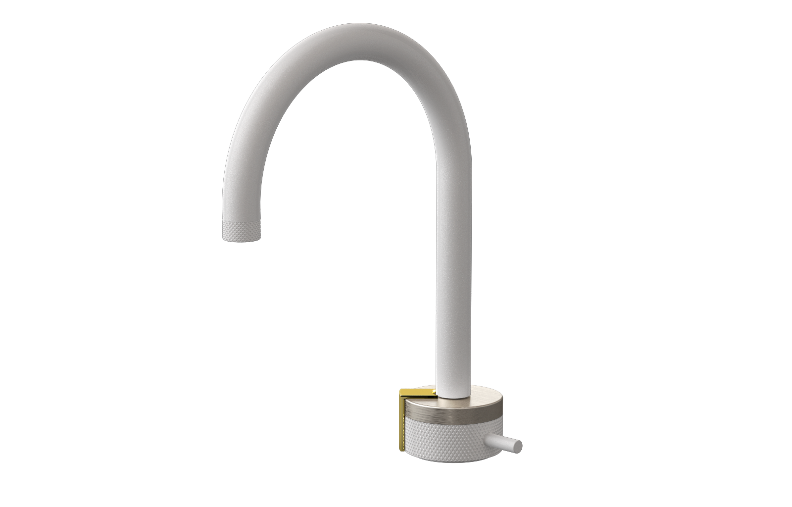 E-11502-R1BNi-L2PB-WT Однорычажный прогрессивный смеситель для раковины - излив 16см GRAFF MOD+