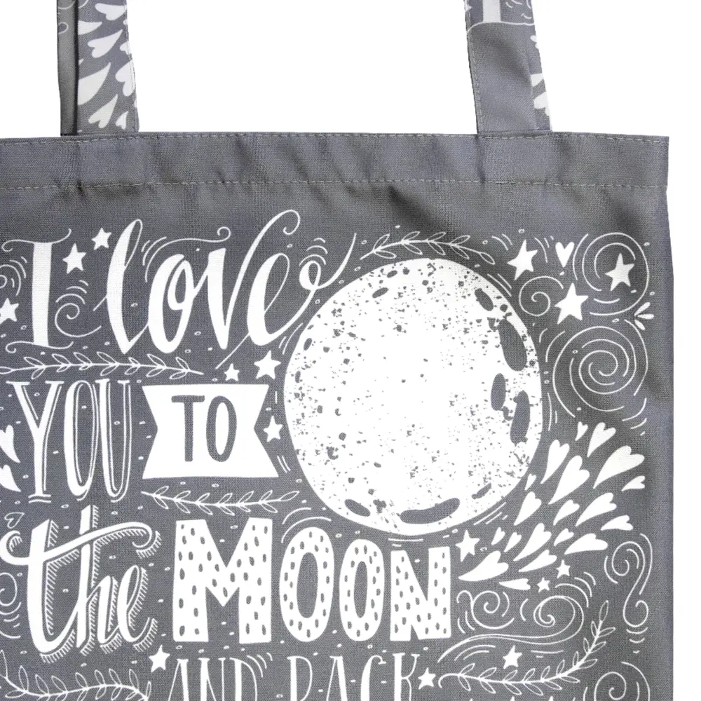 Сумка шоппер Seasons До луны и обратно 40x45 см серая STLM-2204321 - Вид №1