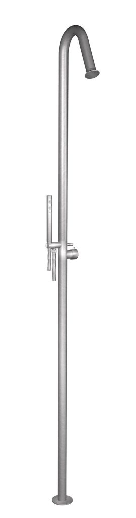 73131 / D Напольная стойка для душа из матовой нержавеющей стали 316 с традиционным картриджем, переключателем, набором для душа и регулировкой потока «пузырьковый эффект». Bongio Time2020 Basic 73131/D