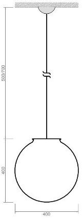 ENGI Подвесной светильник из метакрилата Sfera Ensfp40 - Вид №2