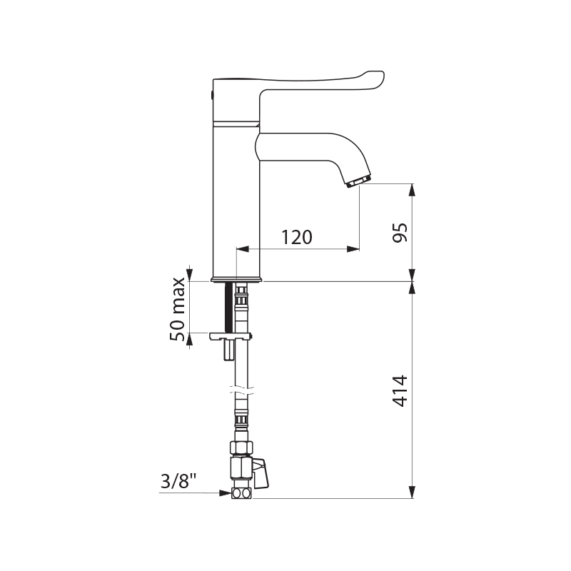 H9605 Термостатический смеситель для раковины SECURITHERM BIOCLIP DELABIE  - Вид №1