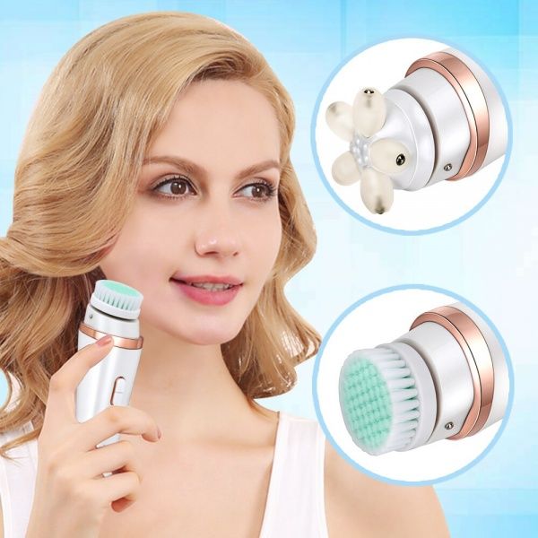 37409 Массажная щетка для очистки лица с подогревом Exfoliante Beauty Star  - Вид №1