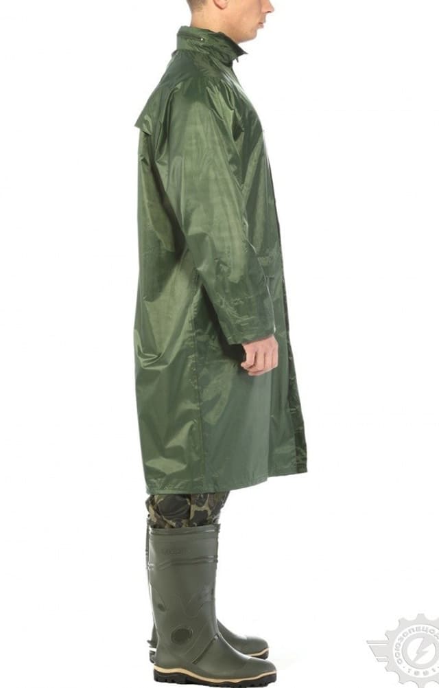 5041815 Плащ Альбатрос влагозащитный ЛАЙТ М зеленый  Непромокаемая спецодежда  размер XL  - Вид №5
