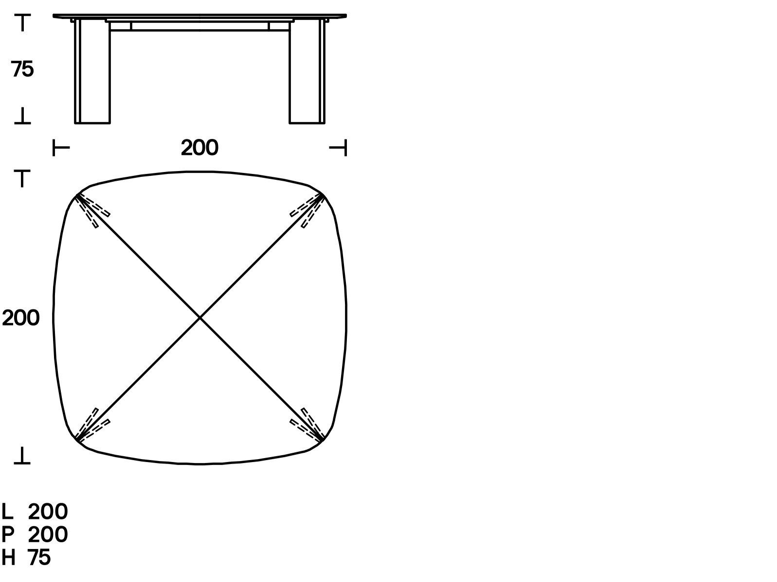 Квадратный мраморный стол ACERBIS MAXWELL ARCH-00033849 - Вид №2