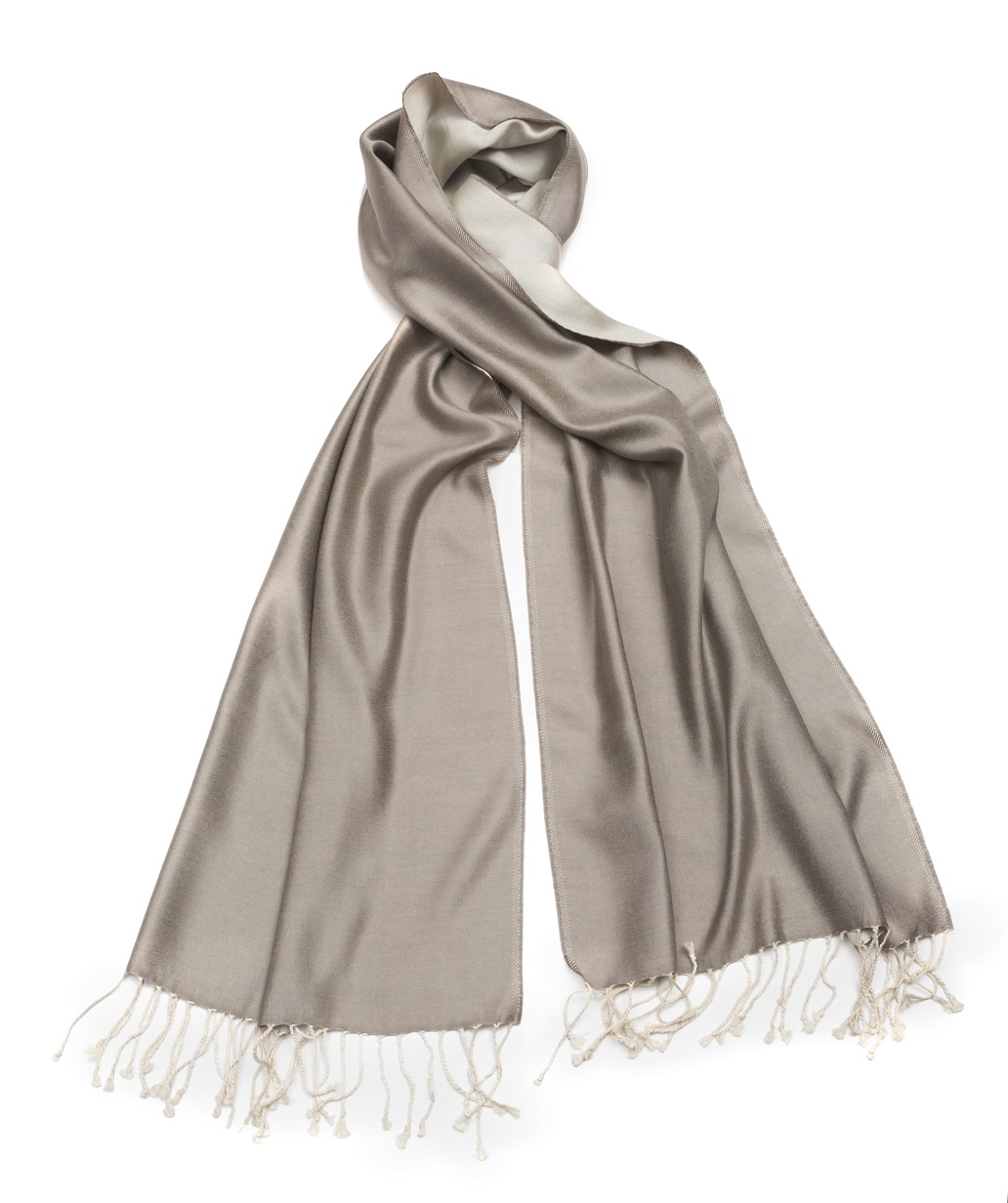 PARATI23 Шарф Parati 23 серый 50/180 шелк жаккард AM PARIS Santreyd 