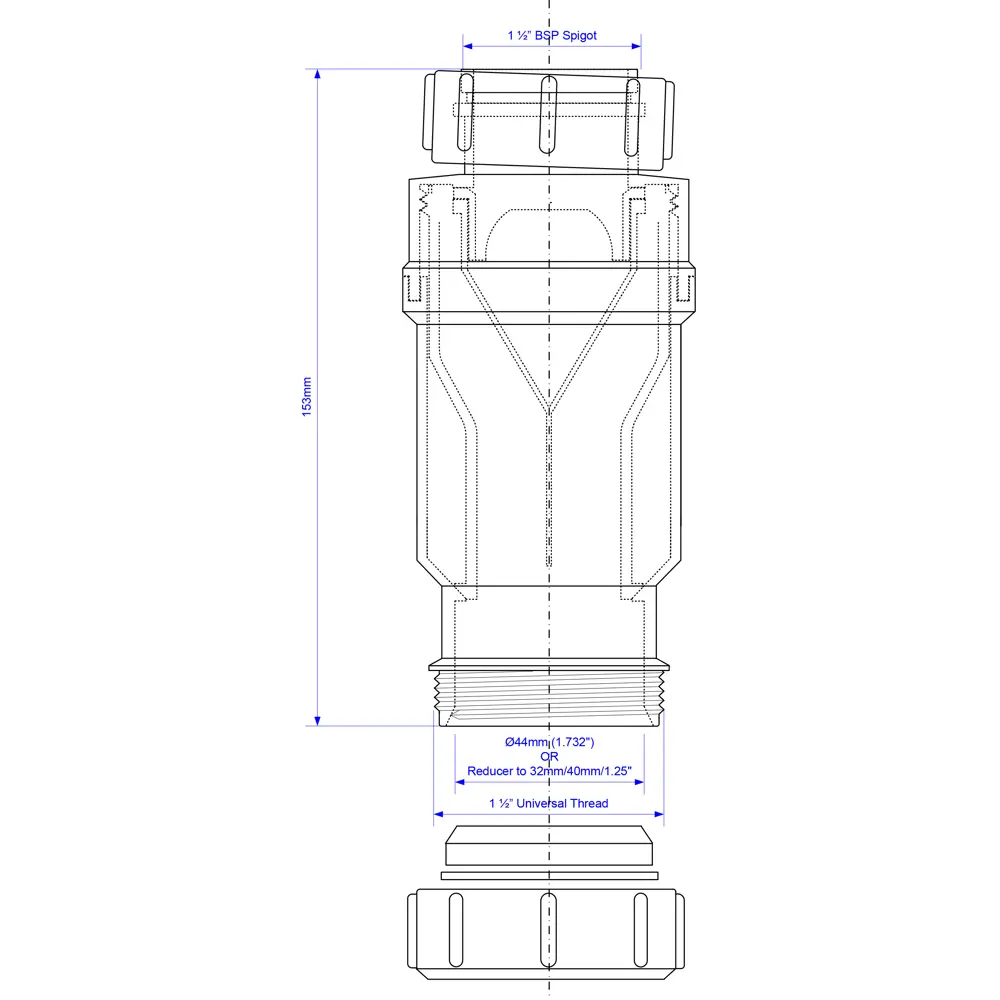 Сифон McAlpine с сухим затвором ø40 мм полипропилен MRNRV40-PB STLM-2095322 - Вид №3