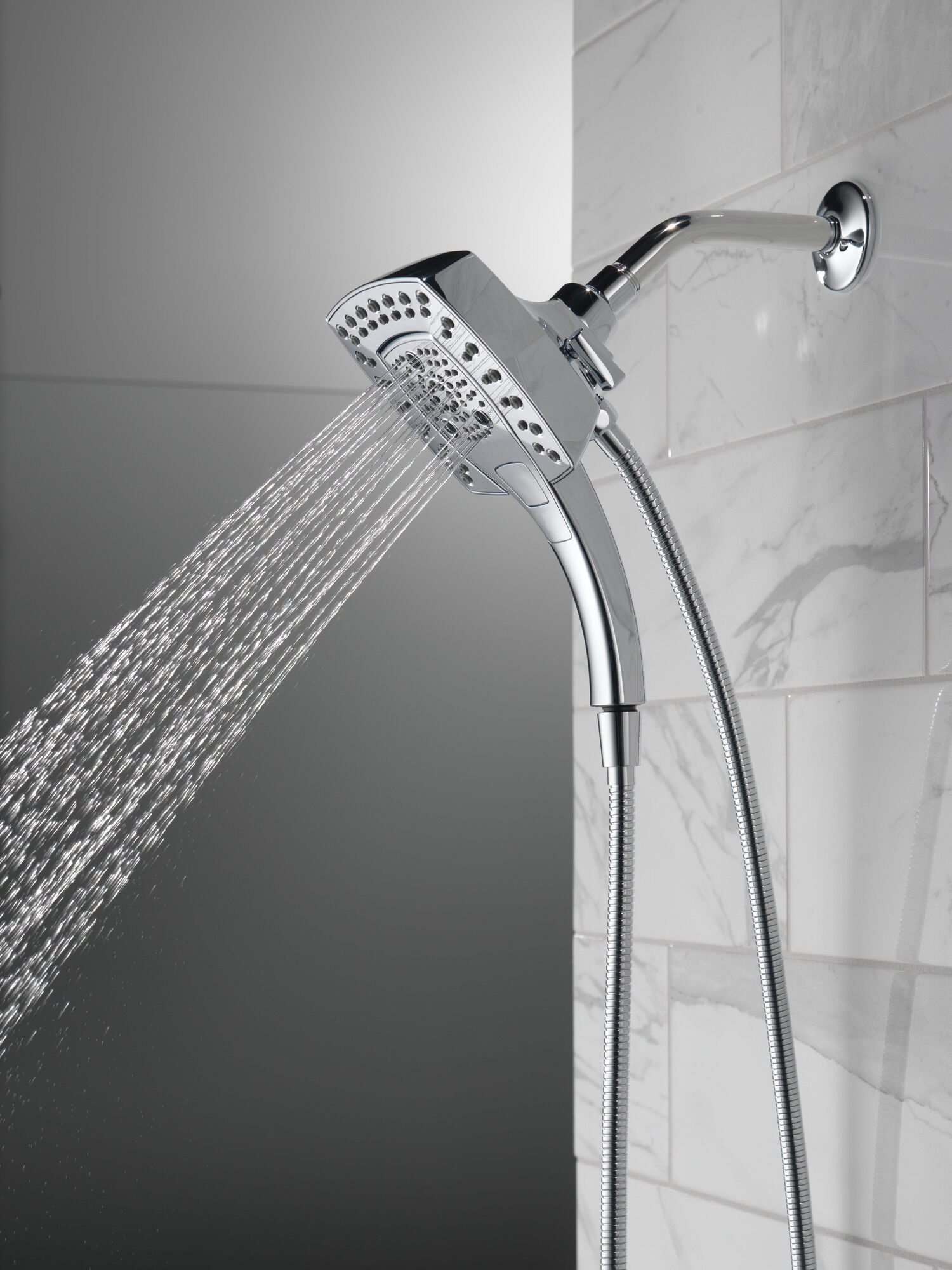 58474-25 H2Okinetic® In2ition® Душ два в одном с 5 настройками Delta Faucet Universal Showering Хром  - Вид №10