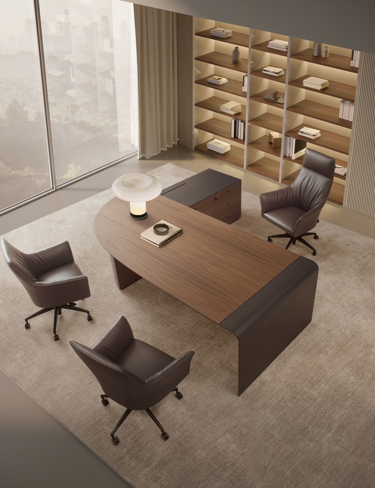 Деревянный модульный дневной офисный книжный шкаф i 4 Mariani MOOD SYSTEM ARCH-00121669 - Вид №3