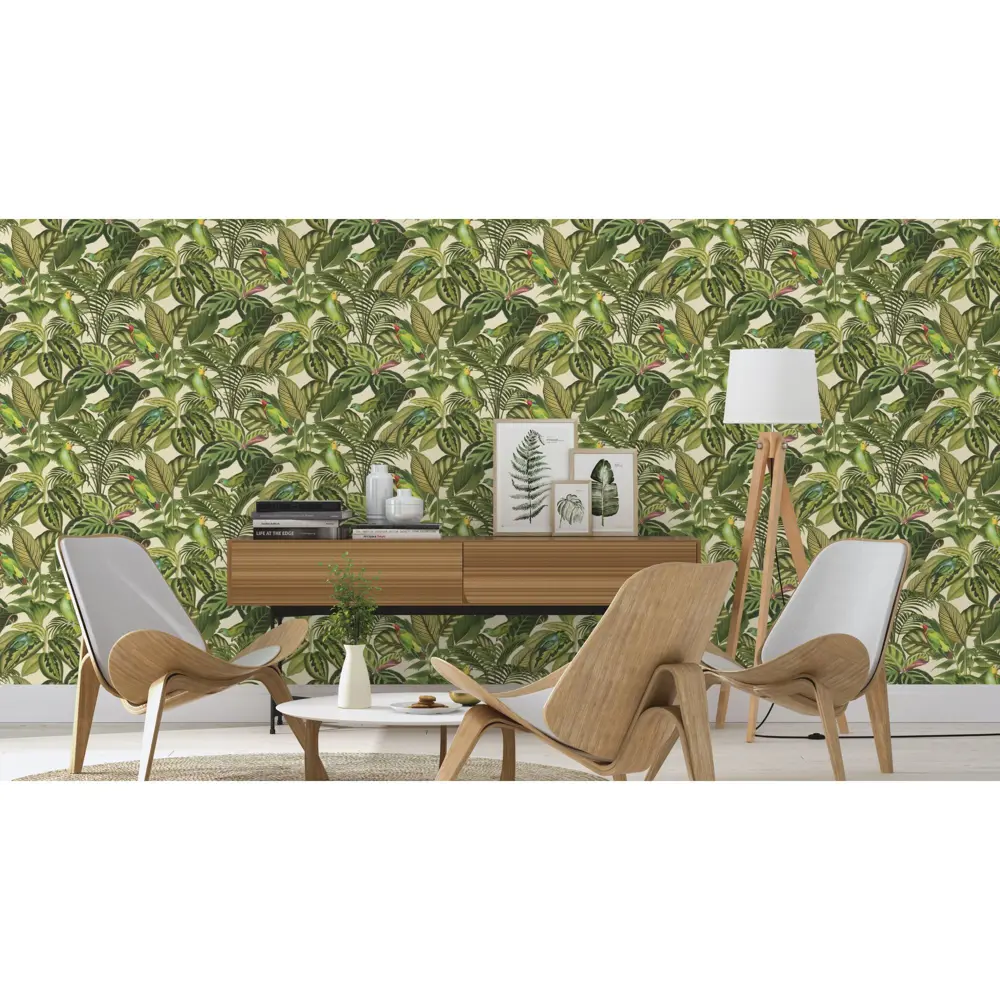 Обои флизелиновые Rasch Freundin зелёные 0.53 м 439533 STLM-2038096 - Вид №3