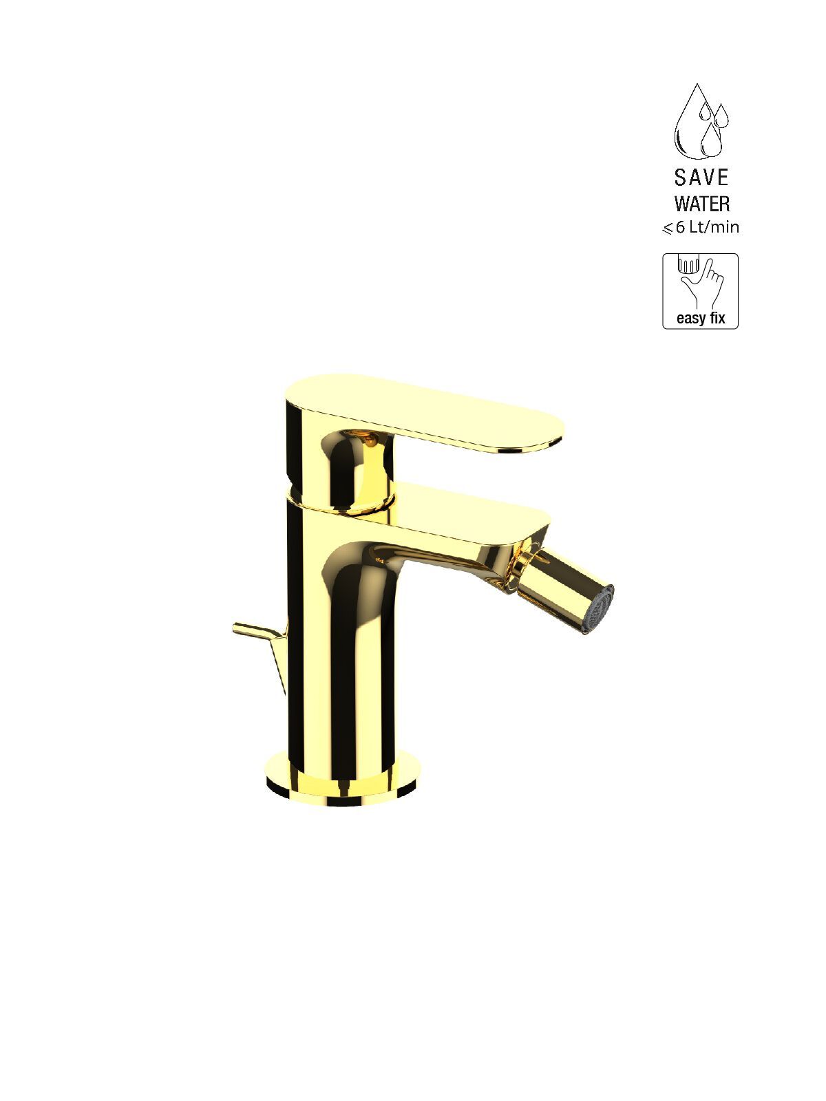 Однорычажный смеситель для биде с ограничителем расхода Rubinetterie Frattini Lea ARCH-00107186 - Вид №12