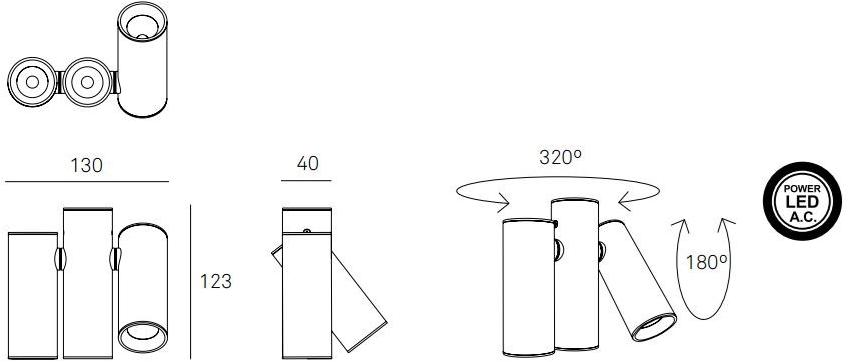 Milan Iluminacion Регулируемый светодиодный прожектор с диммером Haul 6793-6794 - Вид №6