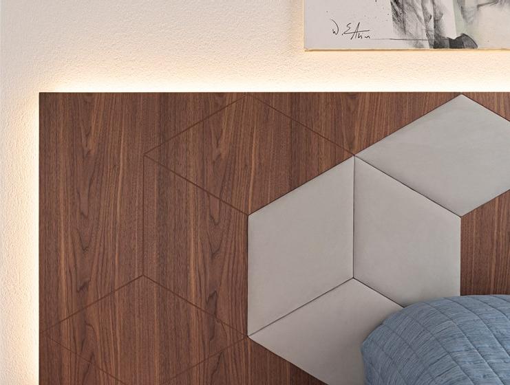 Maiullari Подвесная двуспальная кровать с высоким изголовьем Patchwork sun-id-1393161 - Вид №1