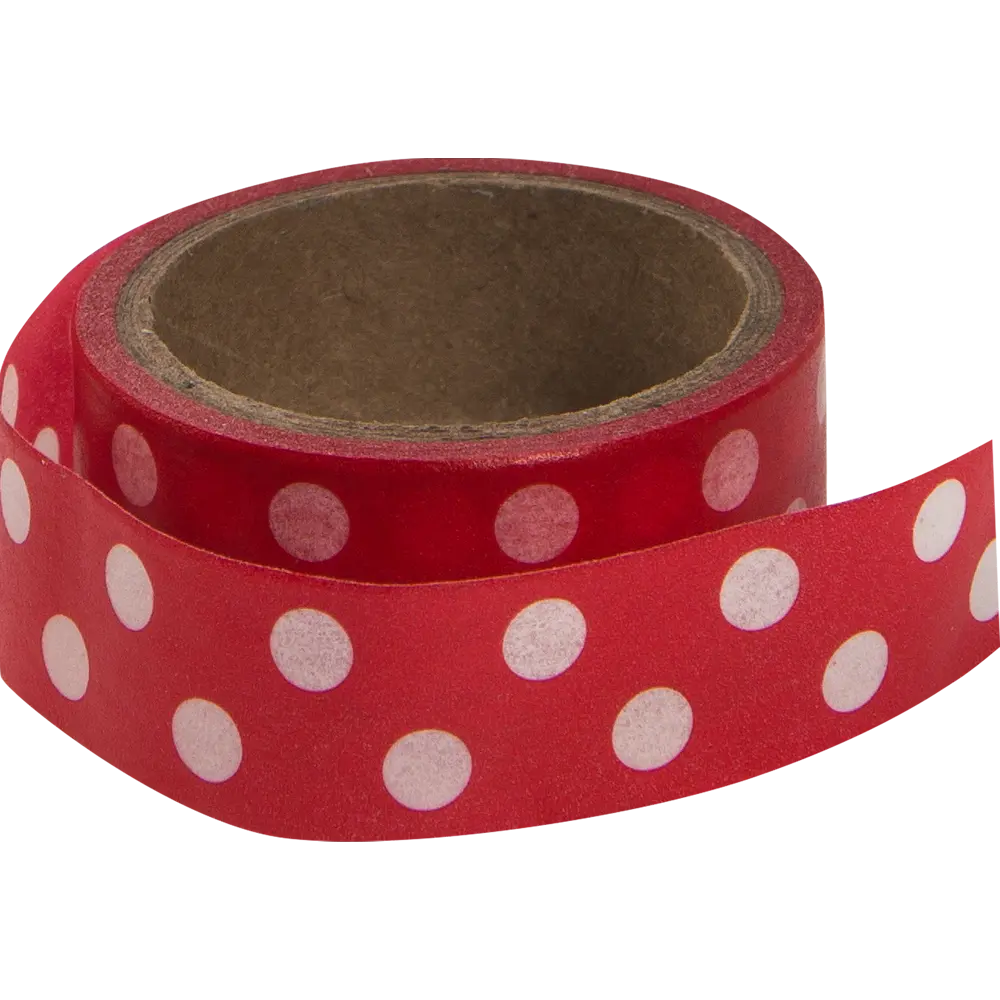 Лента самоклеящаяся «Горошек на красном» 1.5 см x 4 м Santreyd STLM-2190567