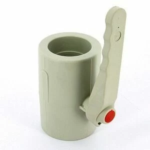 Кран 75 полипропилен шаровой ручка FV-PLAST