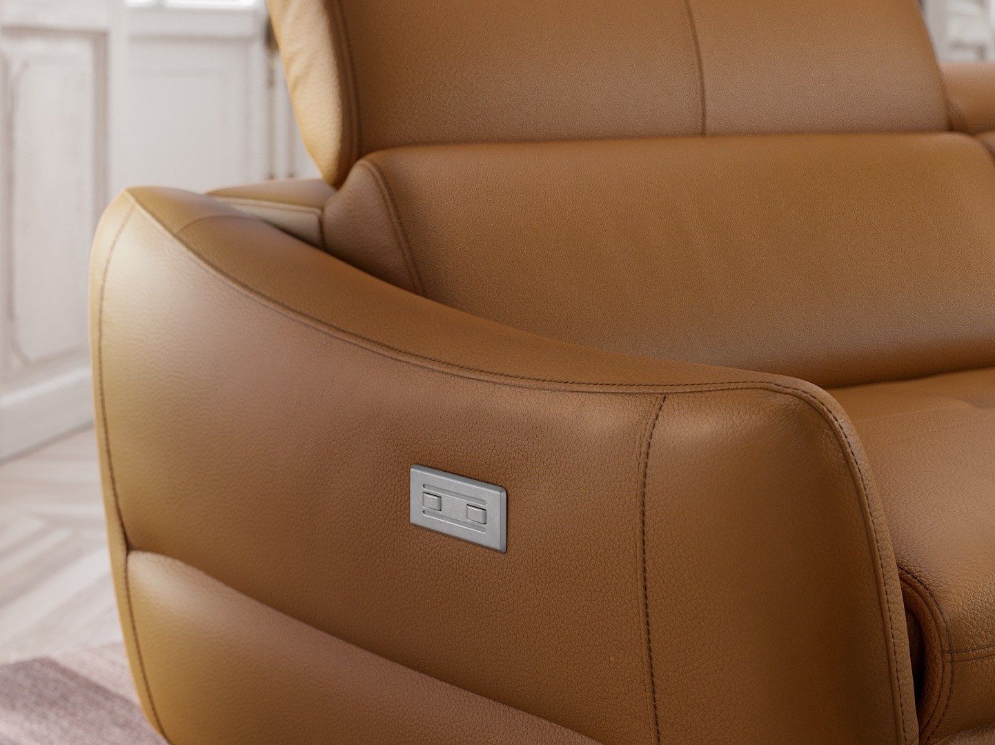 3-местный кожаный диван Sofanella MODENA ARCH-00120211 - Вид №5