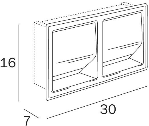 INDA® Держатель рулона туалетной бумаги металлический для гостиниц Hotellerie A8029d - Вид №1