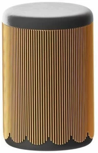 Scarlet Splendour Мягкий круглый металлический пуф Strings St05