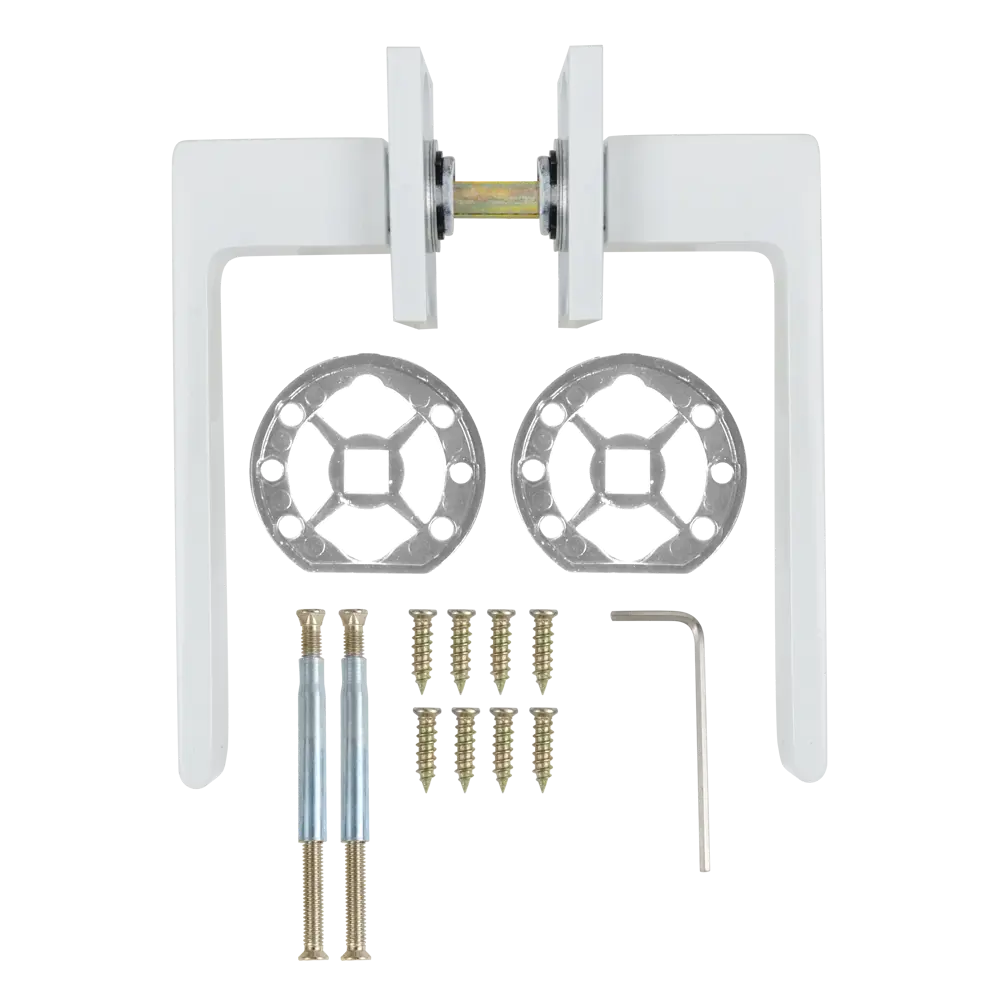 Дверные ручки EDSON EDS-179H-Q2 в белом цвете 85170513 STLM-0059409 - Вид №1