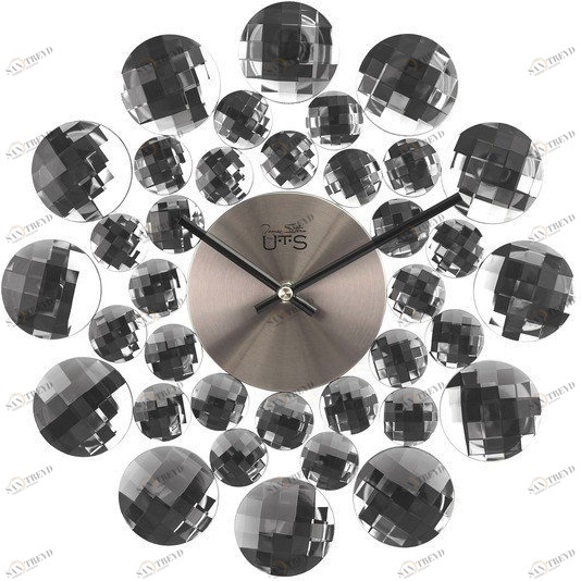 Часы настенные серые с кристаллами Tomas Stern 8029 TOMAS STERN СОЛНЦЕ 00-3872733 Серый 