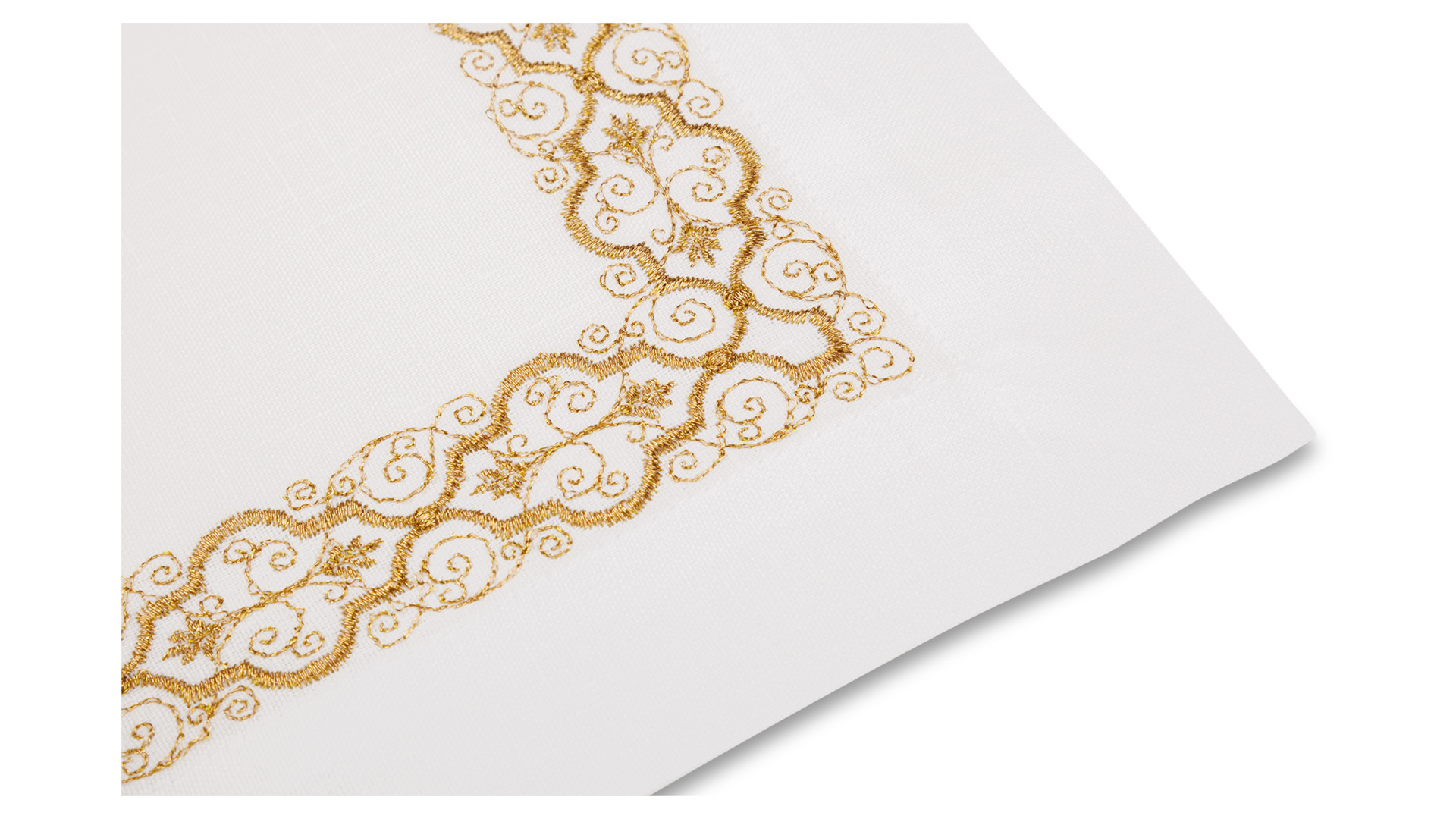 10604817 Weissfee Набор салфеток Weissfee "Комо" 38х54см, 6шт (античное золото) лен  - Вид №1