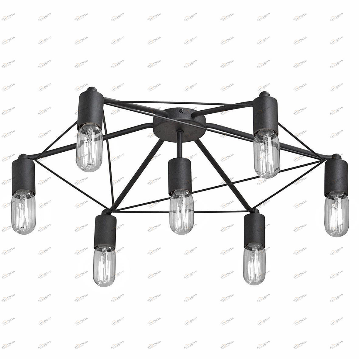 Потолочная люстра Vitaluce V4448-1/7PL VITALUCE ДИЗАЙНЕРСКИЕ 194247 Черный 