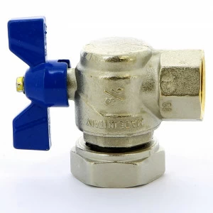 Кран шаровой угловой В с накидной гайкой EVOLUTION бабочка F.I.V. 3/4"х1"