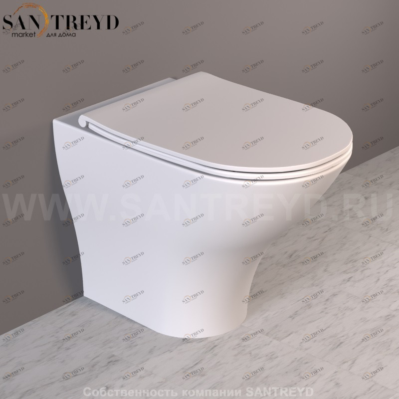 371830 Приставной унитаз напольный Белый Kerasan Aquatech Италия