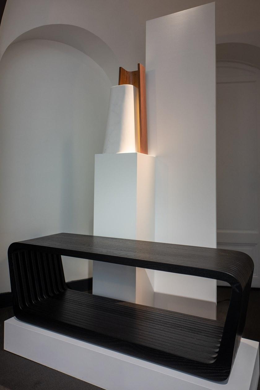 REDA AMALOU DESIGN Настольная лампа из мрамора и ореха sun-id-1508718 - Вид №5