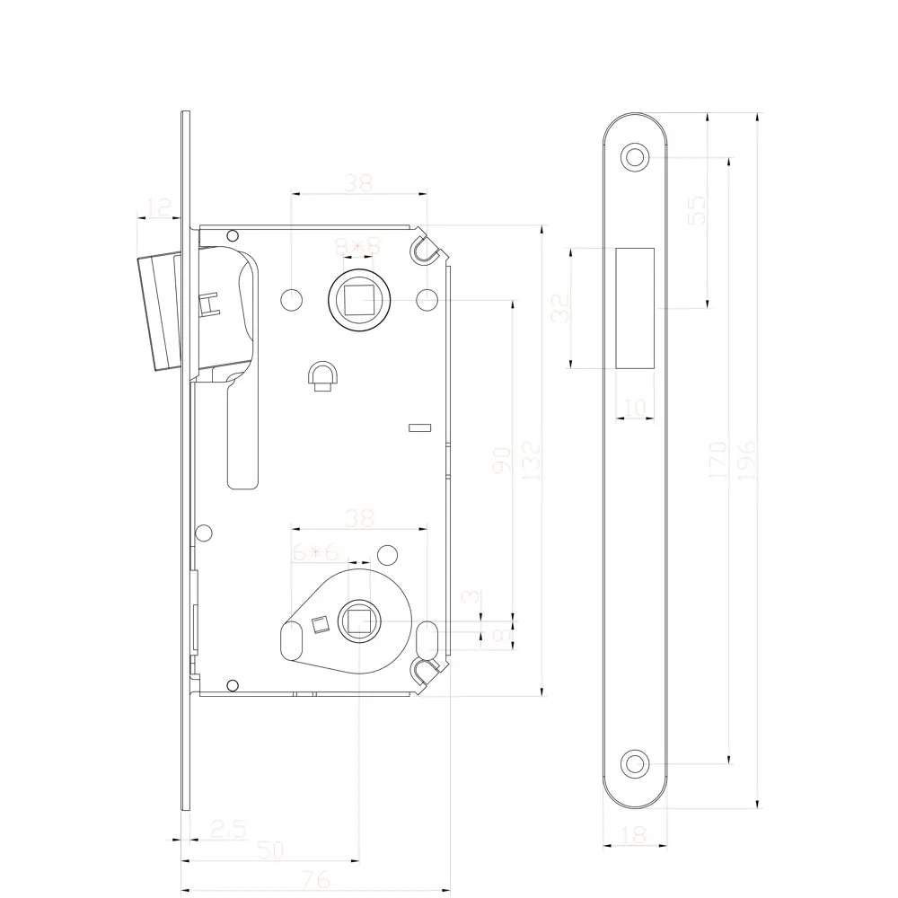 Магнитная защёлка EDSON для санузлов с фиксацией EDS-50-90 18744112 STLM-0012413 - Вид №5