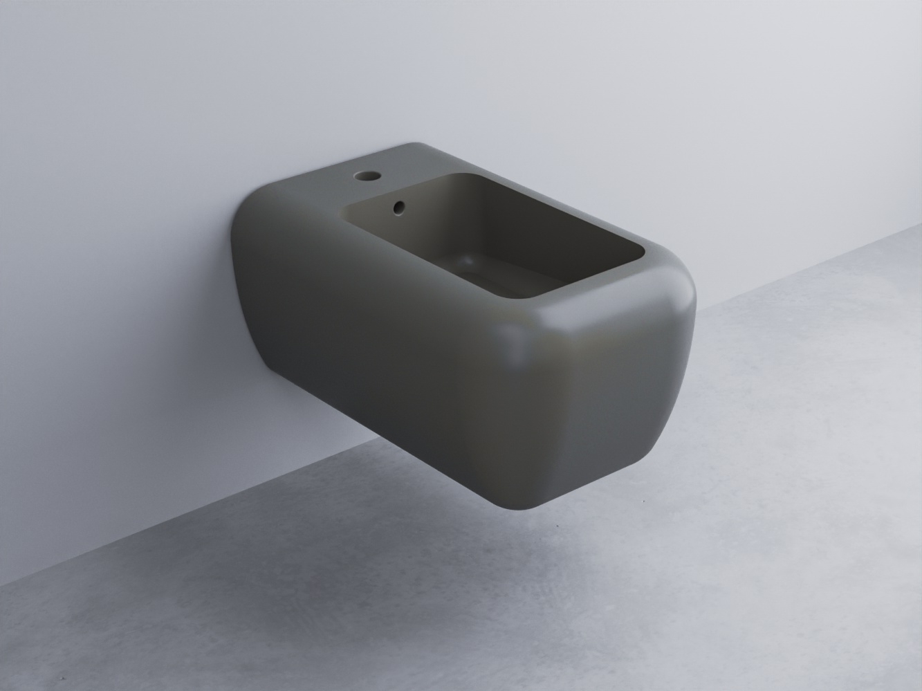 SHBSB-CM Биде подвесное с одним отверстием под смеситель, в комплекте с крепежами Big cielo Shui Ceramica Cielo