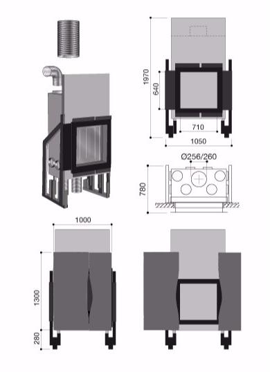 Focus creation Встроенный стальной камин Métafocus sun-id-1409902 - Вид №2