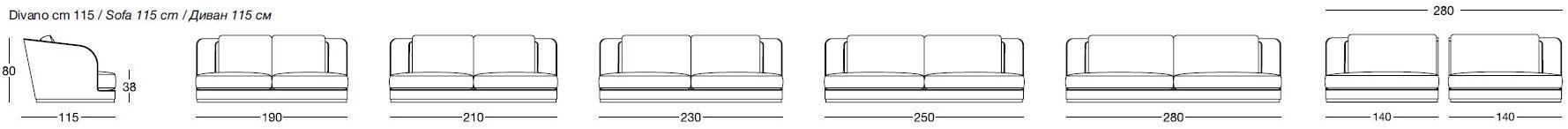Longhi Кожаный диван Loveluxe W 535 - Вид №2
