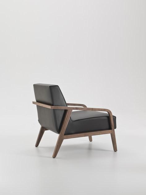 i 4 Mariani Мягкое кожаное кресло с подлокотниками Woody sun-id-1377871 - Вид №6