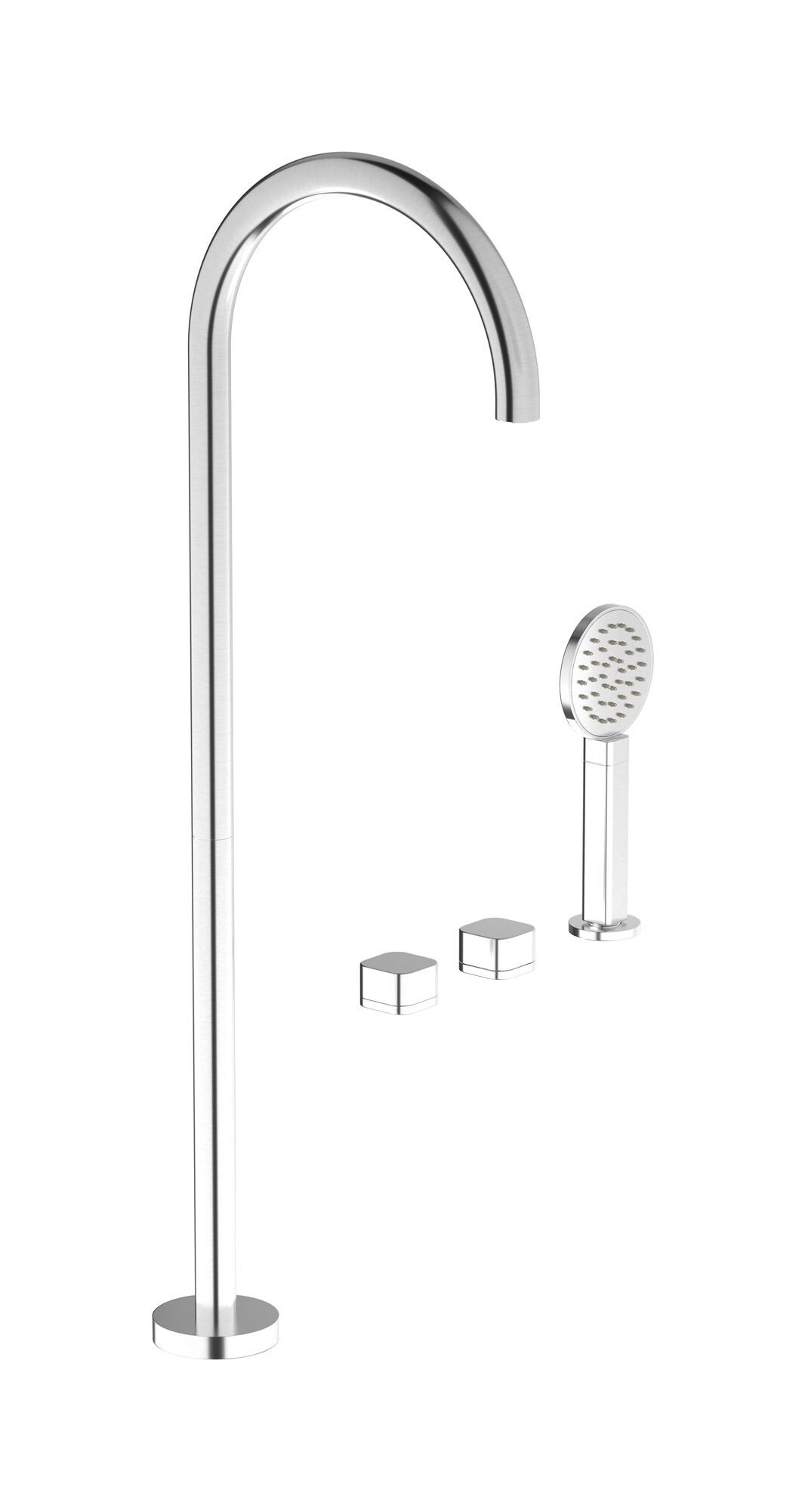 Смеситель для ванны с 4 отверстиями и ручным душем IB гелий ARCH-00026037 - Вид №8