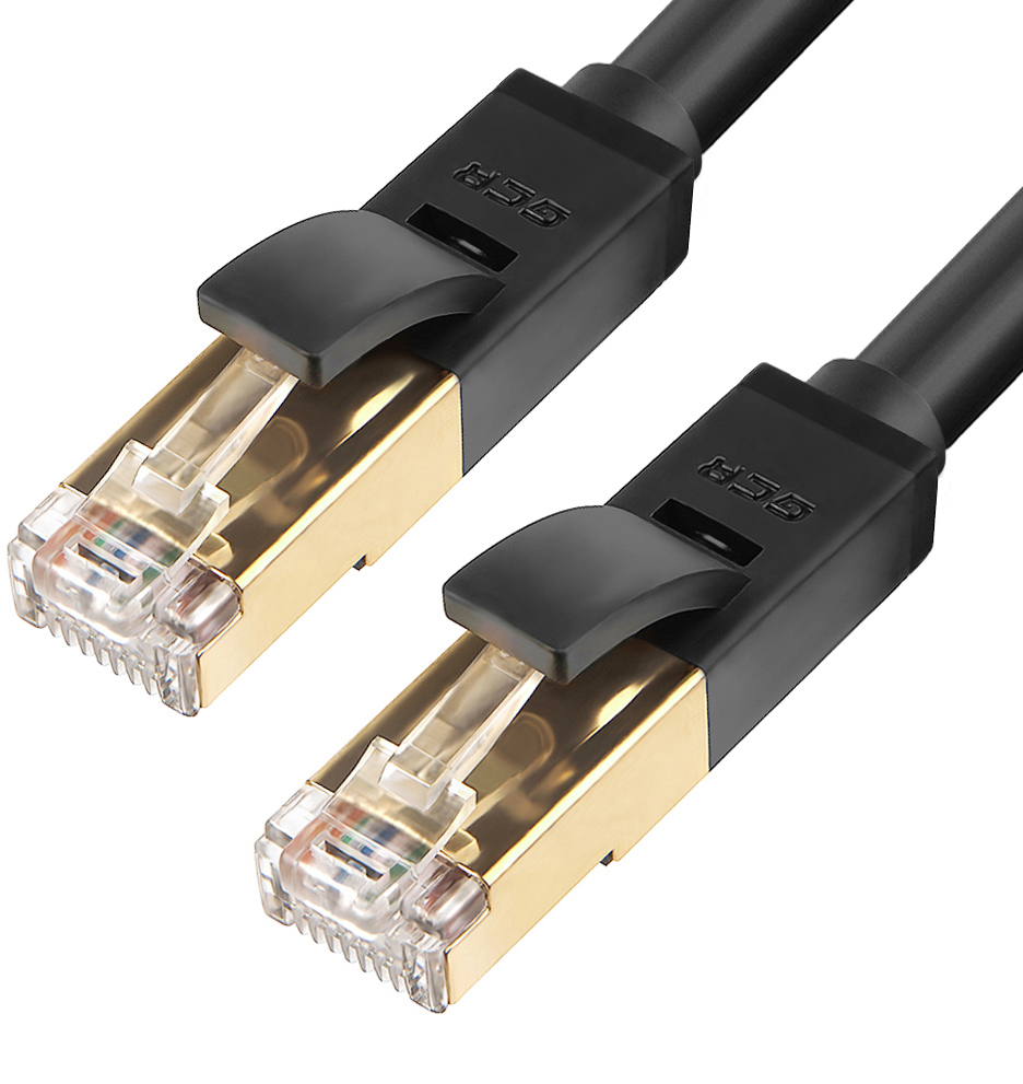 GCR-LNC701-20.0m патч-корд prof категории 7 ethernet 20.0m f/ftp, rj45, cu, 28 awg, литой, прямой , черный, экранированные коннекторы Greenconnect Santreyd 