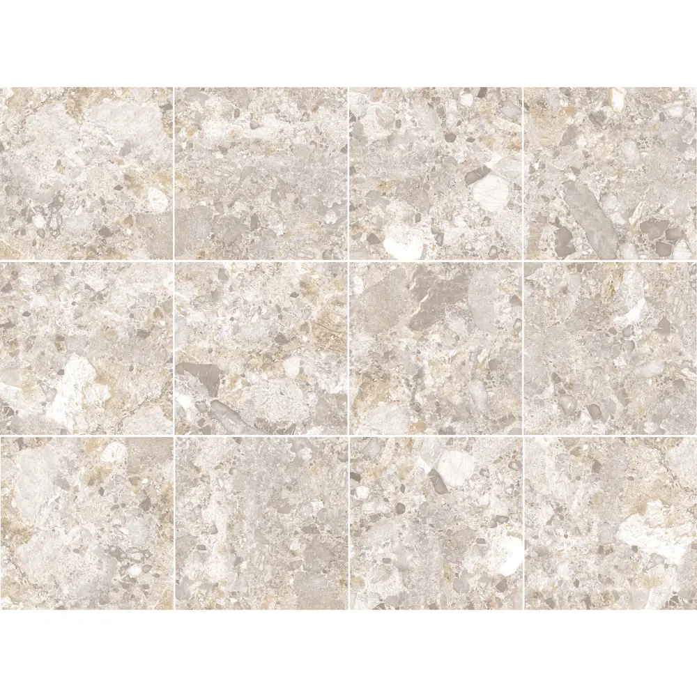Глазурованный керамогранит Abgres Terrazzo 60x60 см 1.44 м² матовый цвет бежевый Santreyd STLM-2135798 - Вид №2