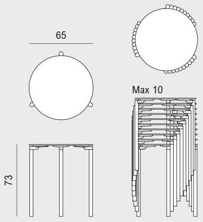 Viganò Круглый штабелируемый металлический стол Felix sun-id-1374974 - Вид №3