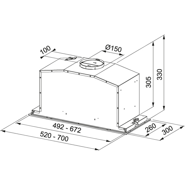 Вытяжка  FBI 537 XS/BK Franke Box Plus Glass FBI 537 XS/BK Нержавеющая сталь / Черное стекло  - Вид №1