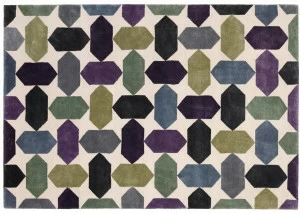 ASPLUND Прямоугольный коврик из вискозы и шерсти с геометрическими мотивами Gems