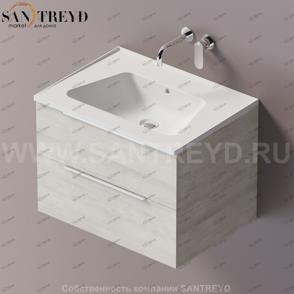 Flaminia BLOOM Тумба под раковину 70 см с 2 ящиками BBX809.WW Ceramica Flaminia