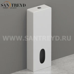 2481K1 UNICA приставной напольный бачок в комплекте с системой двойного смыва Geberit 36 см цвет Белая глазурь Kerasan Flo Италия